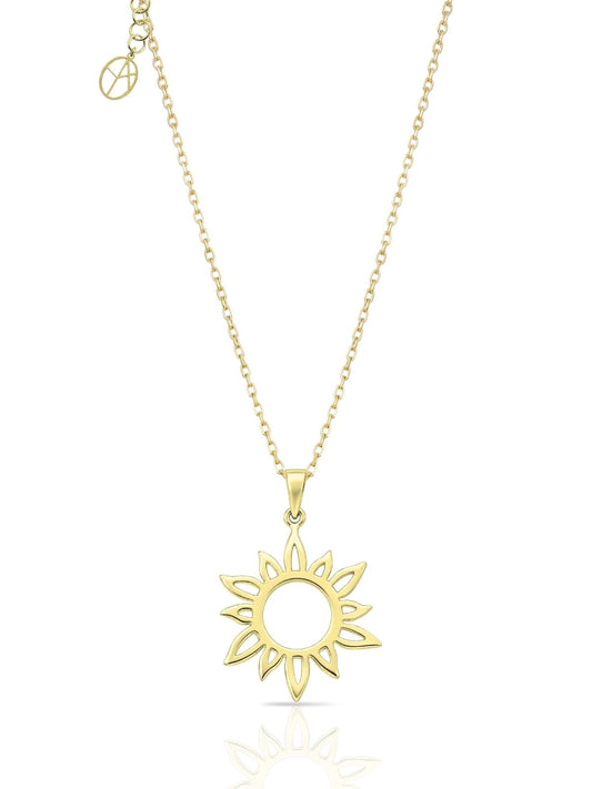 Sonnenblumen-Halskette aus 925 Silber – Oya Silver