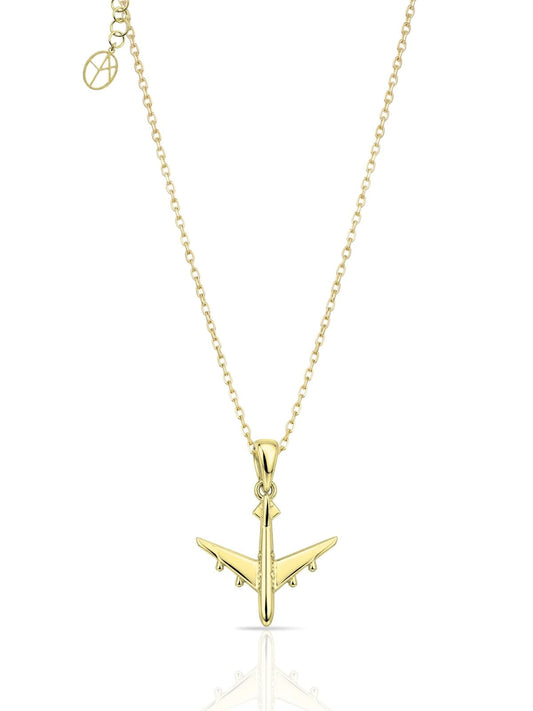 Flugzeug-Halskette aus 925 Silber – Oya Silver