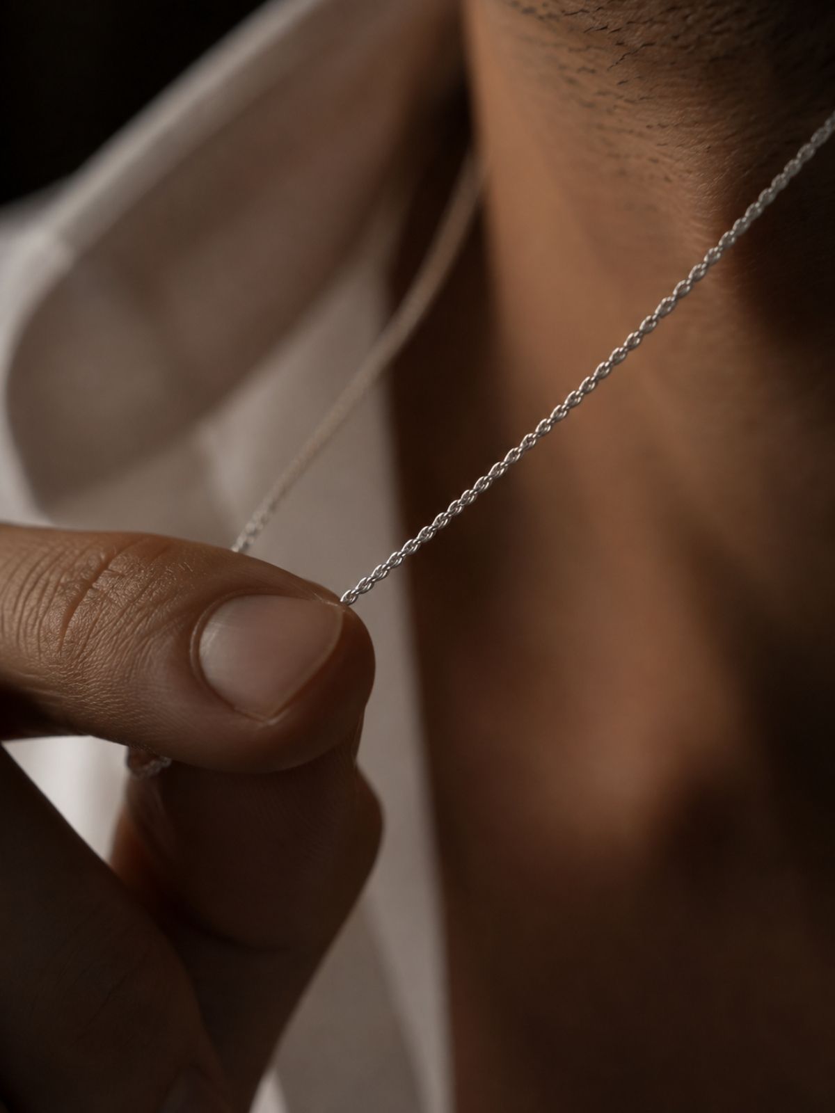 Corda-Seilkette aus Silber mit Rhodiumbeschichtung aus 925er Sterlingsilber – Oya Silver – Ansicht 2