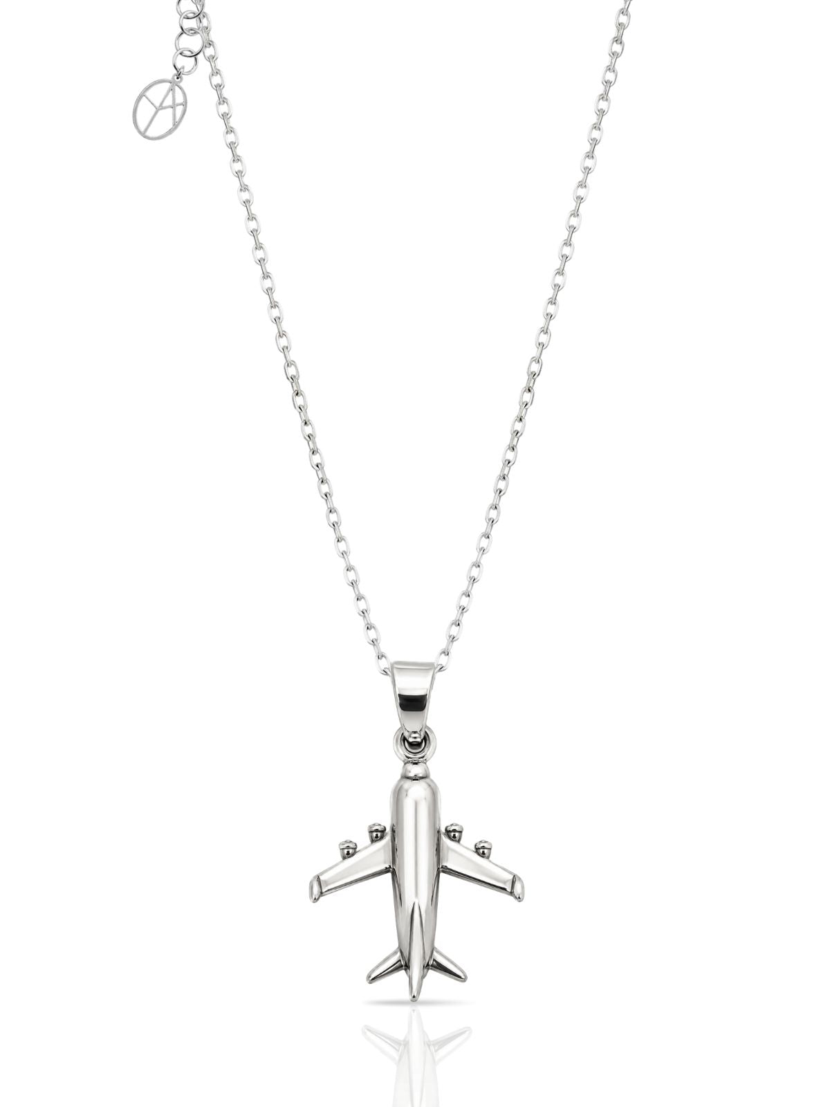 Flugzeug-Halskette aus 925 Silber 3 x 2 cm – Oya Silver – Ansicht 2