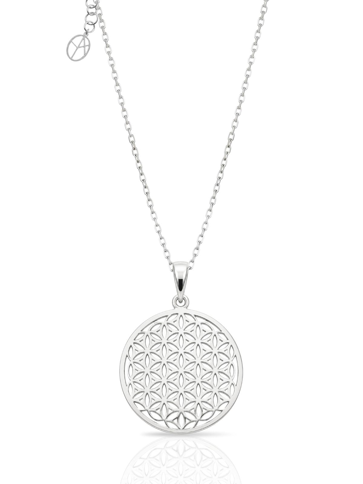 Blume-des-Lebens-Halskette aus 925 Silber – Oya Silver – Ansicht 4