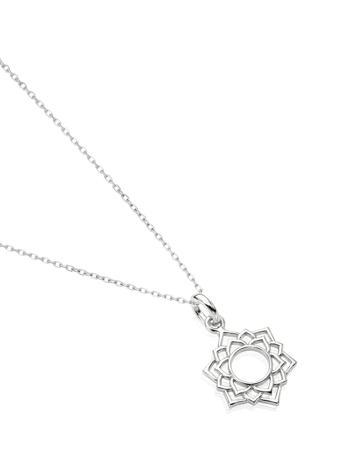 Mandala-Sonnen-Halskette aus 925 Silber – Oya Silver – Ansicht 5
