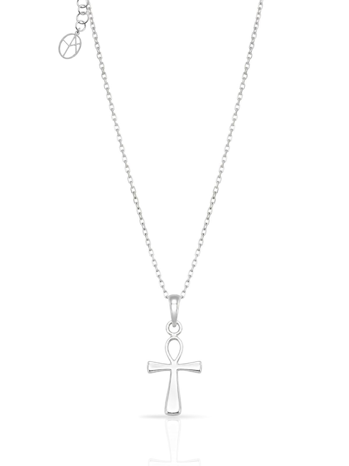 Minimalistische Ankh-Halskette aus Silber – Symbol des Lebens aus 925er Sterlingsilber – Oya Silver – Ansicht 4