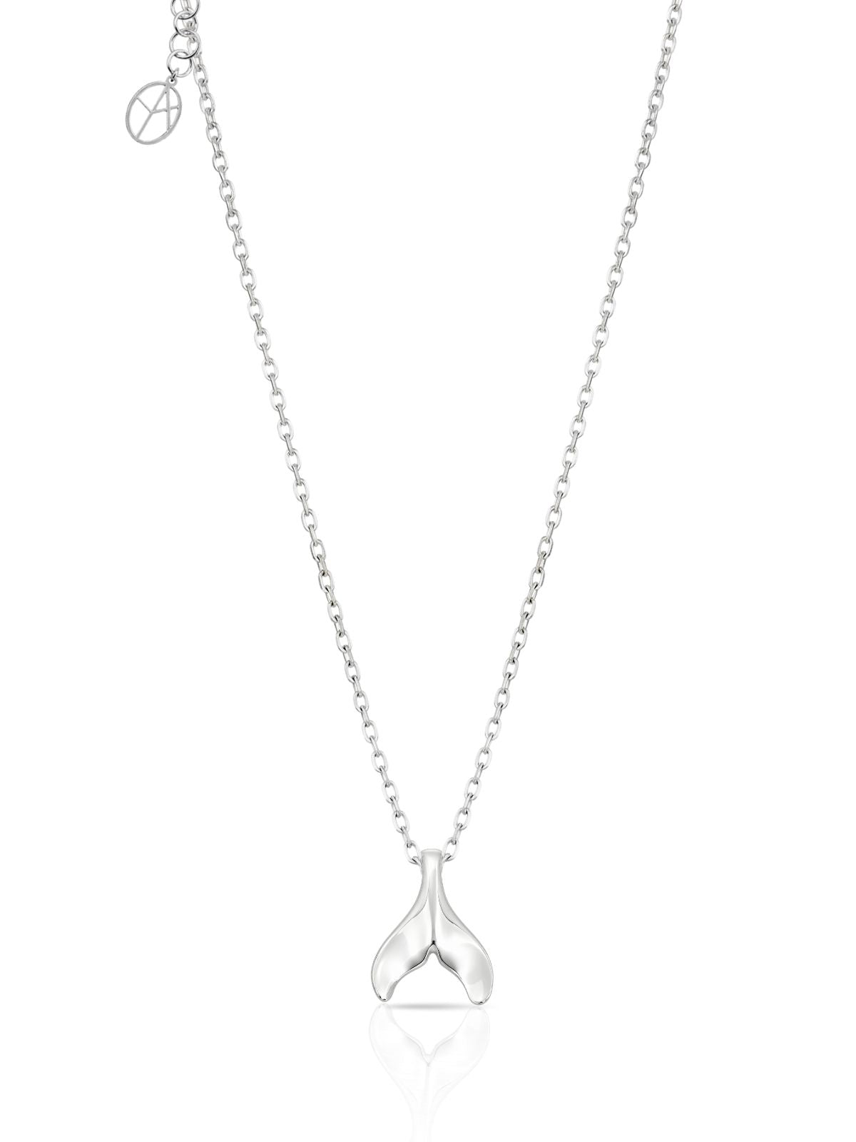 Minimalistische Fischschwanz-Halskette aus 925 Silber – Oya Silver – Ansicht 4