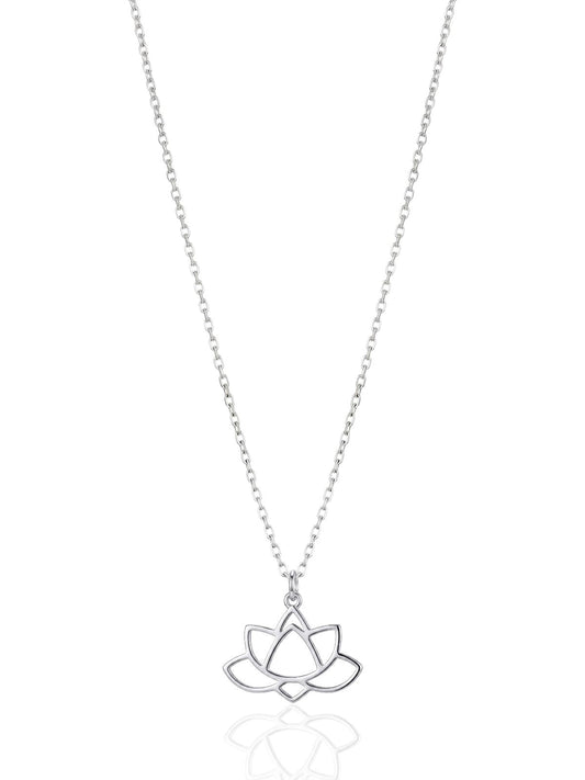 Lotusblumen-Halskette aus Silber aus 925er Sterlingsilber – Oya Silver – Ansicht 2