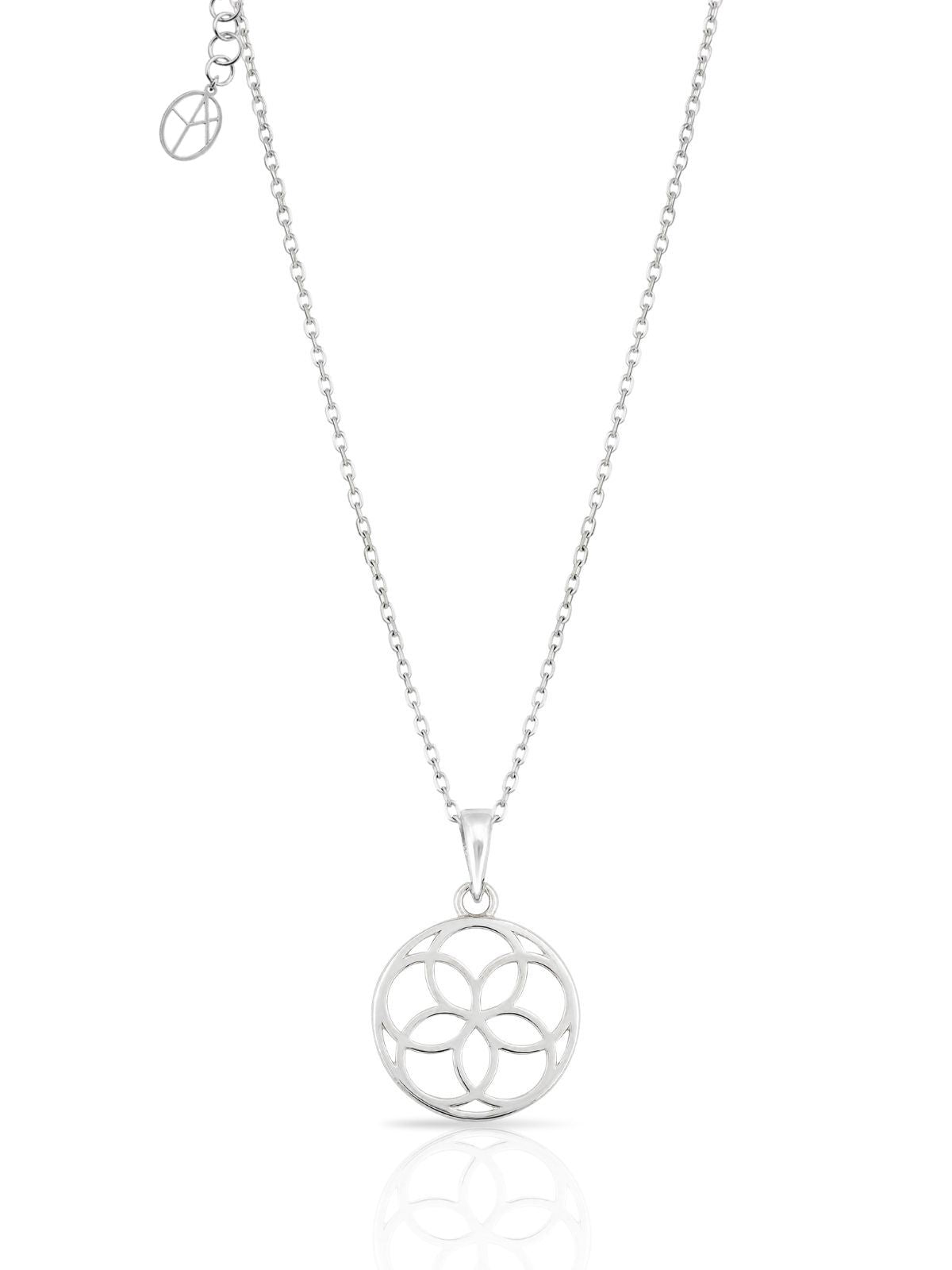 Blume-des-Lebens-Halskette aus Silber aus 925er Sterlingsilber – Oya Silver – Ansicht 4