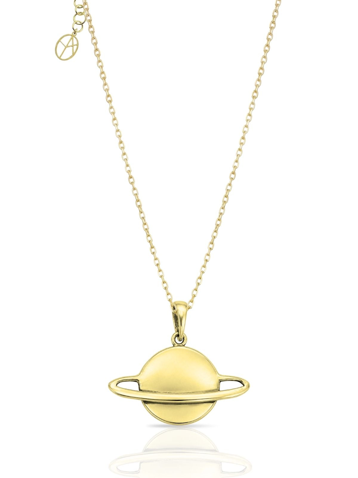 Saturn-Halskette aus 925 Silber – Oya Silver