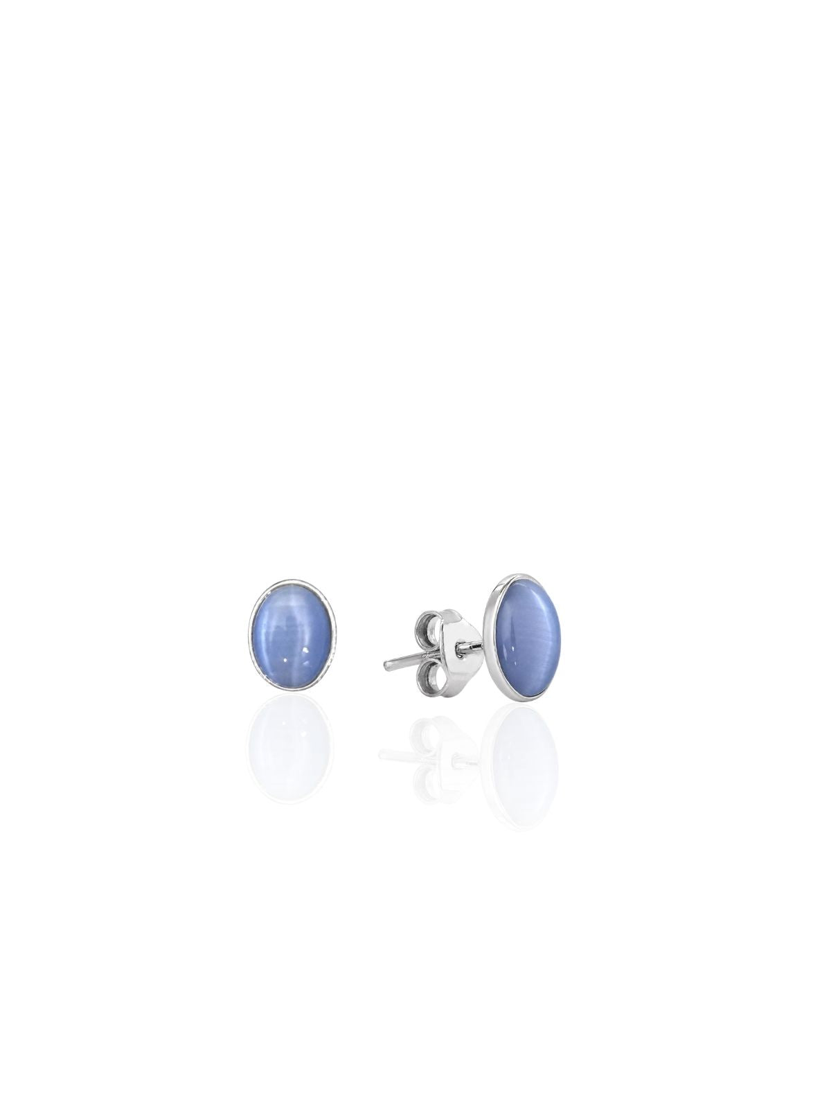 Ovale Silber-Ohrstecker mit farbigem Perlmutt aus 925er Sterlingsilber – Oya Silver – Ansicht 5