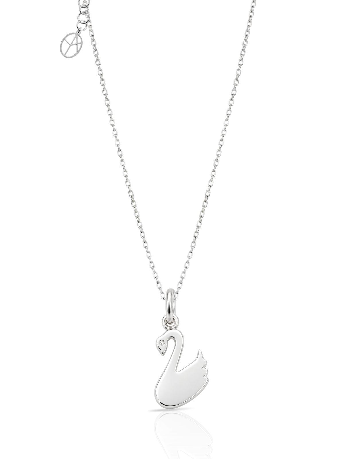 Minimalistische Schwan-Halskette aus 925 Silber – Oya Silver – Ansicht 5