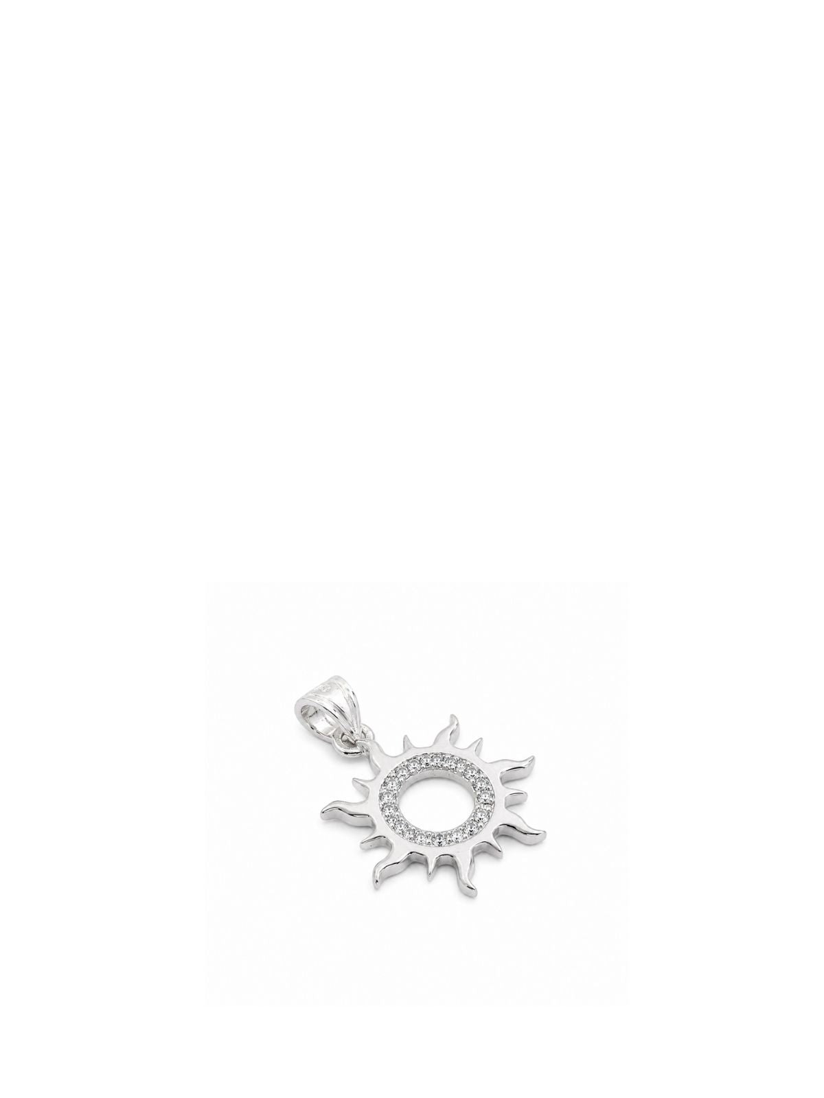 Sonnen-Halskette „Ewiges Licht“ aus Silber mit Zirkonia aus 925er Sterlingsilber – Oya Silver – Ansicht 4