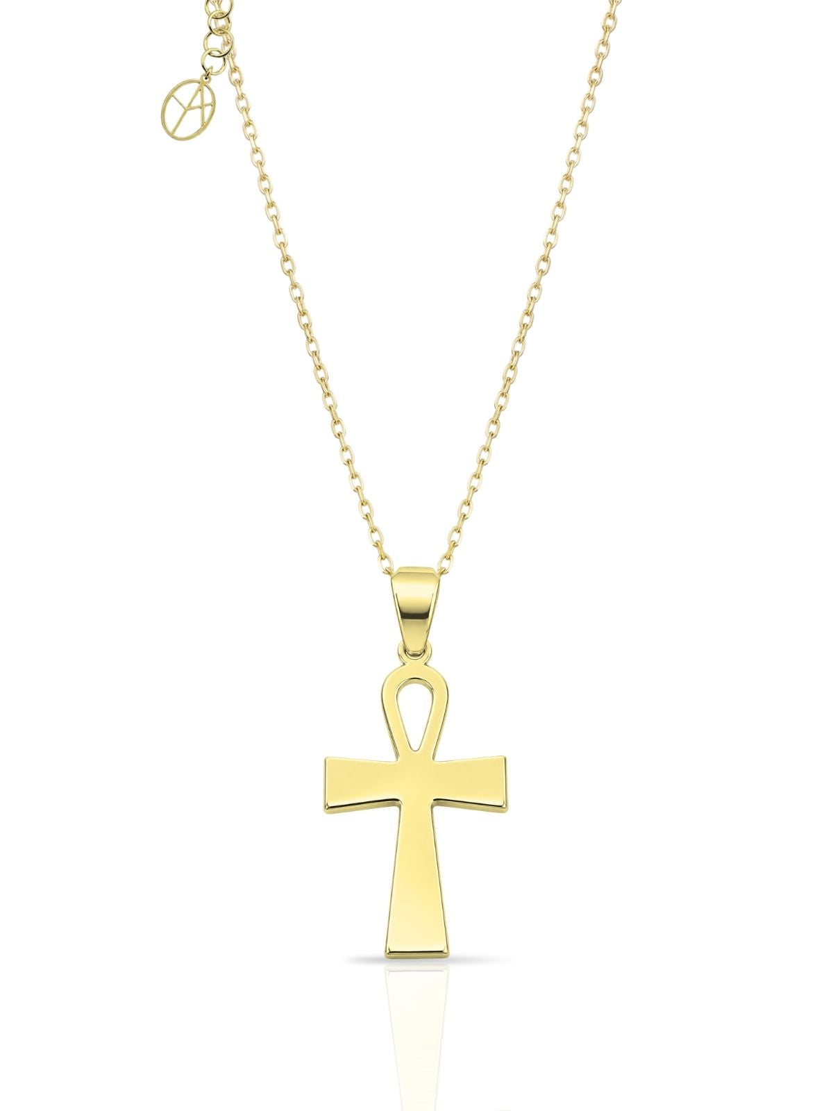 Große Ankh-Halskette aus 925 Silber – Oya Silver