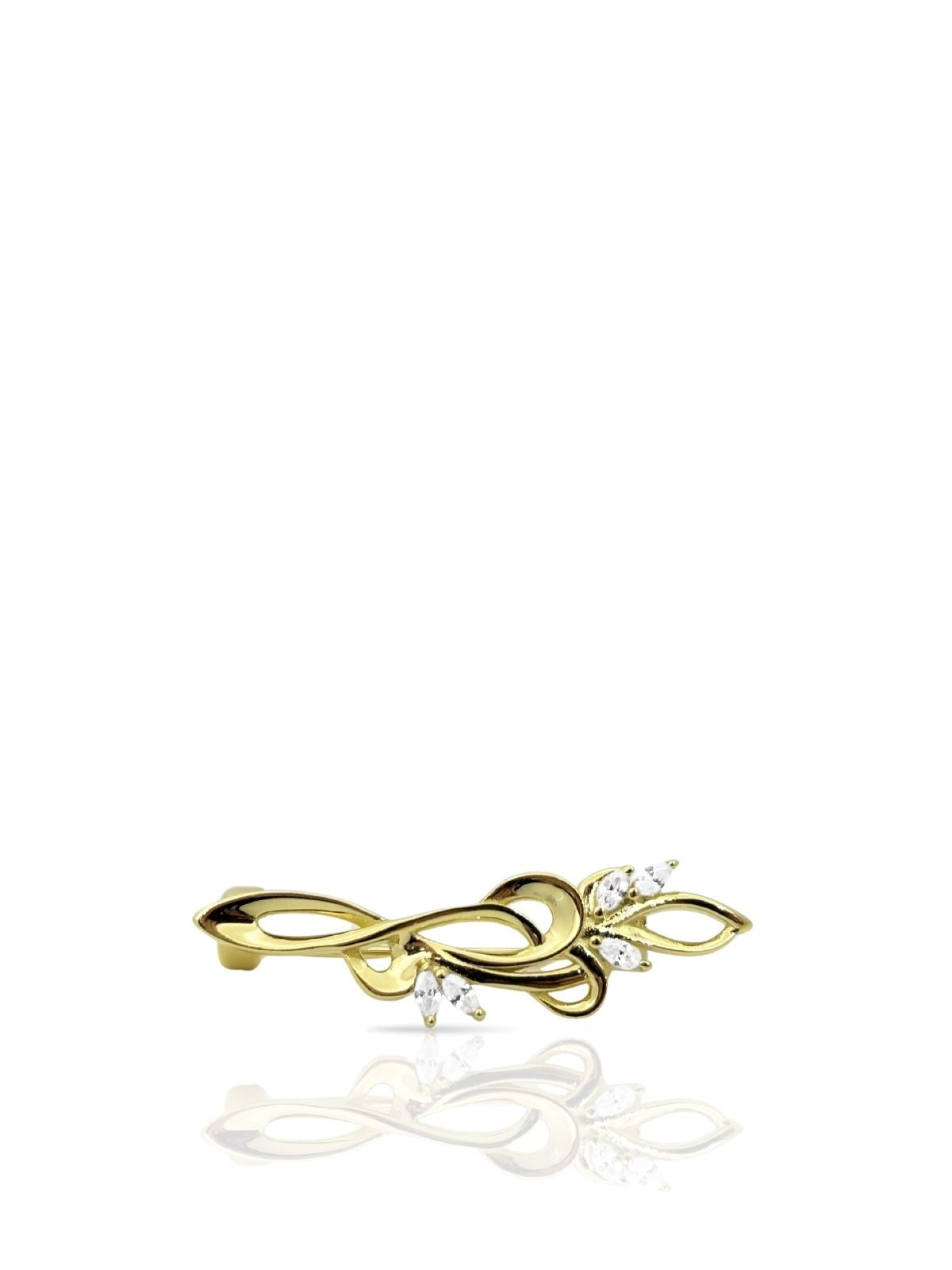 Spiralförmige Silberbrosche mit bunten Steinen 3,3 x 0,9 cm – Oya Silver – Ansicht 2