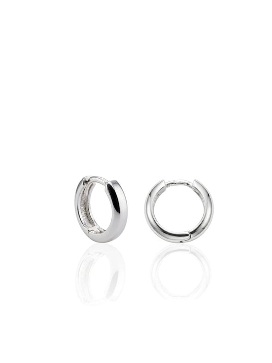 Minimalistische 3-mm-Silber-Creolen aus 925er Sterlingsilber – Oya Silver