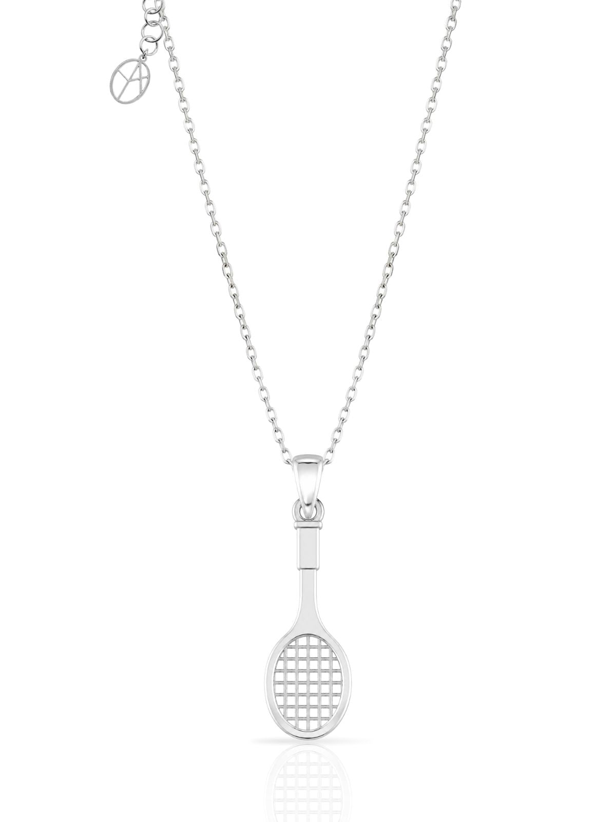 Tennisschläger-Halskette aus Silber aus 925er Sterlingsilber – Oya Silver – Ansicht 3