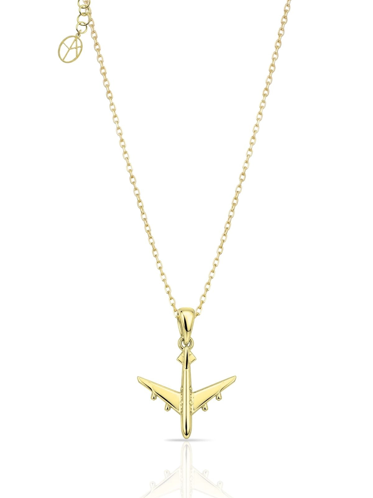Flugzeug-Halskette aus 925 Silber – Oya Silver