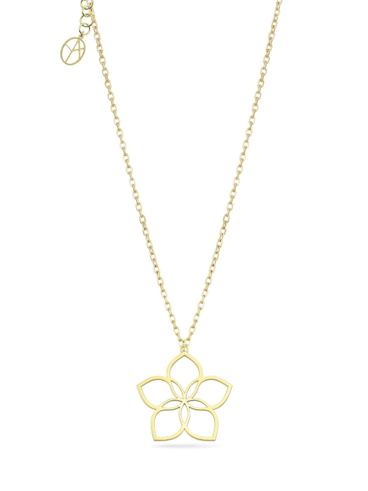 Minimalistische Vinca-Blumen-Halskette aus Silber aus 925er Sterlingsilber – Oya Silver