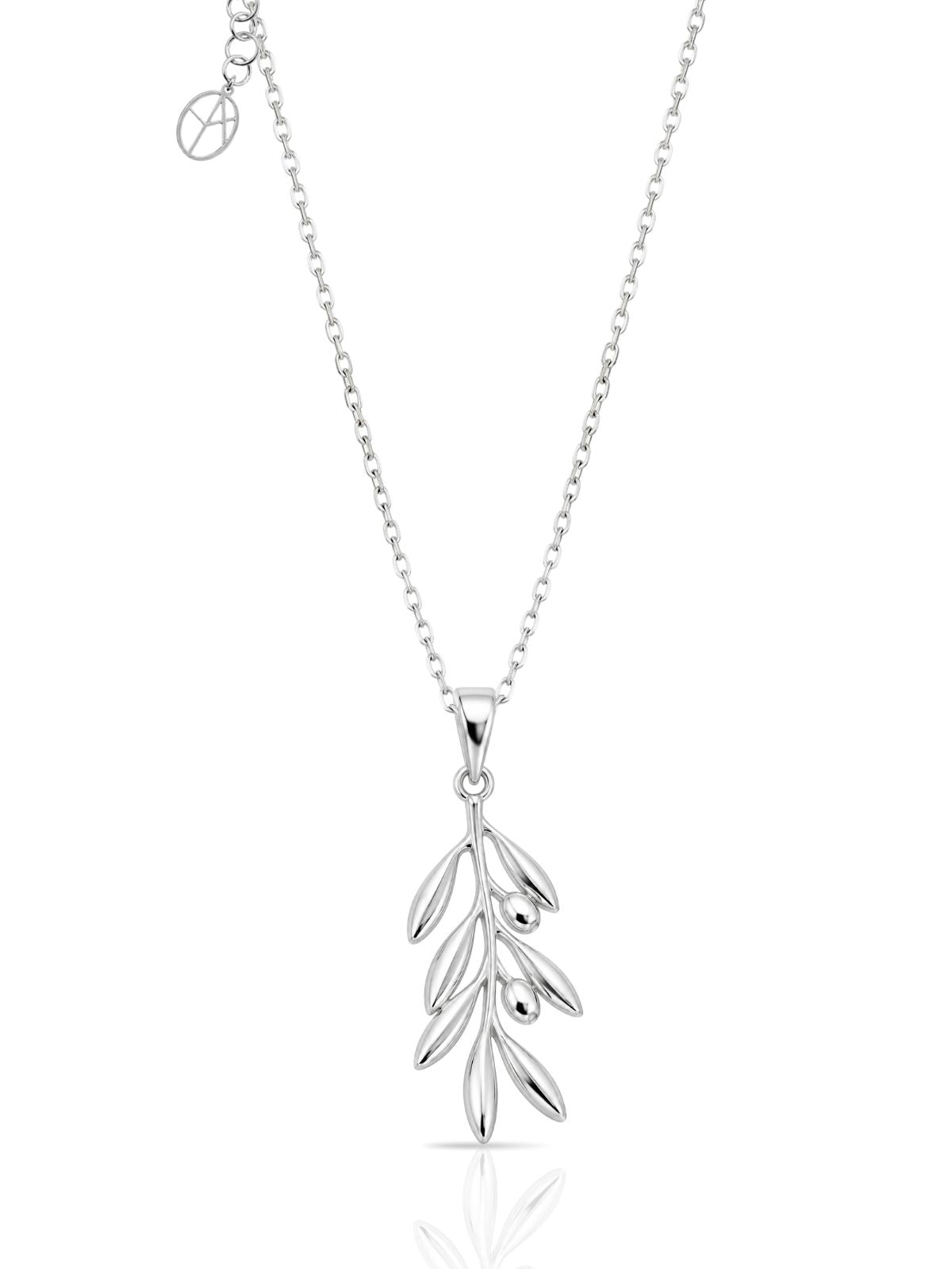 Olivenzweig-Halskette aus 925 Silber – Oya Silver – Ansicht 4