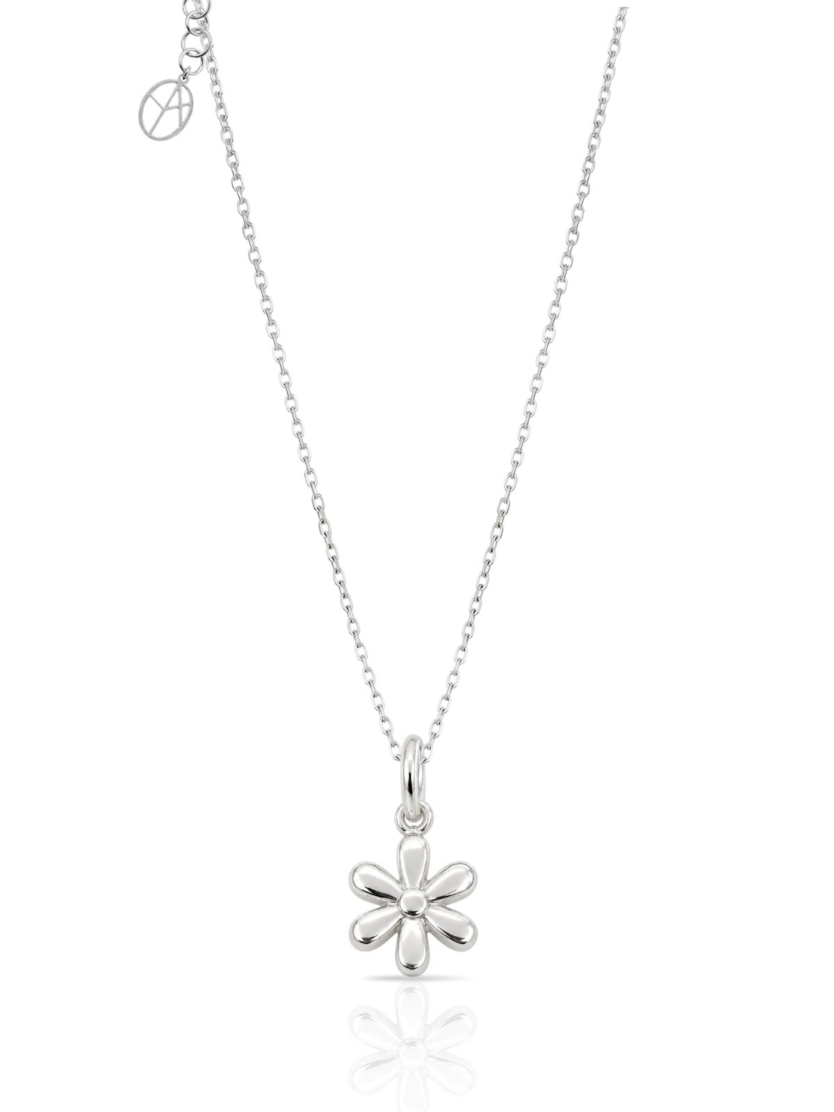 Minimalistische Gänseblümchen-Halskette aus 925 Silber – Oya Silver – Ansicht 5