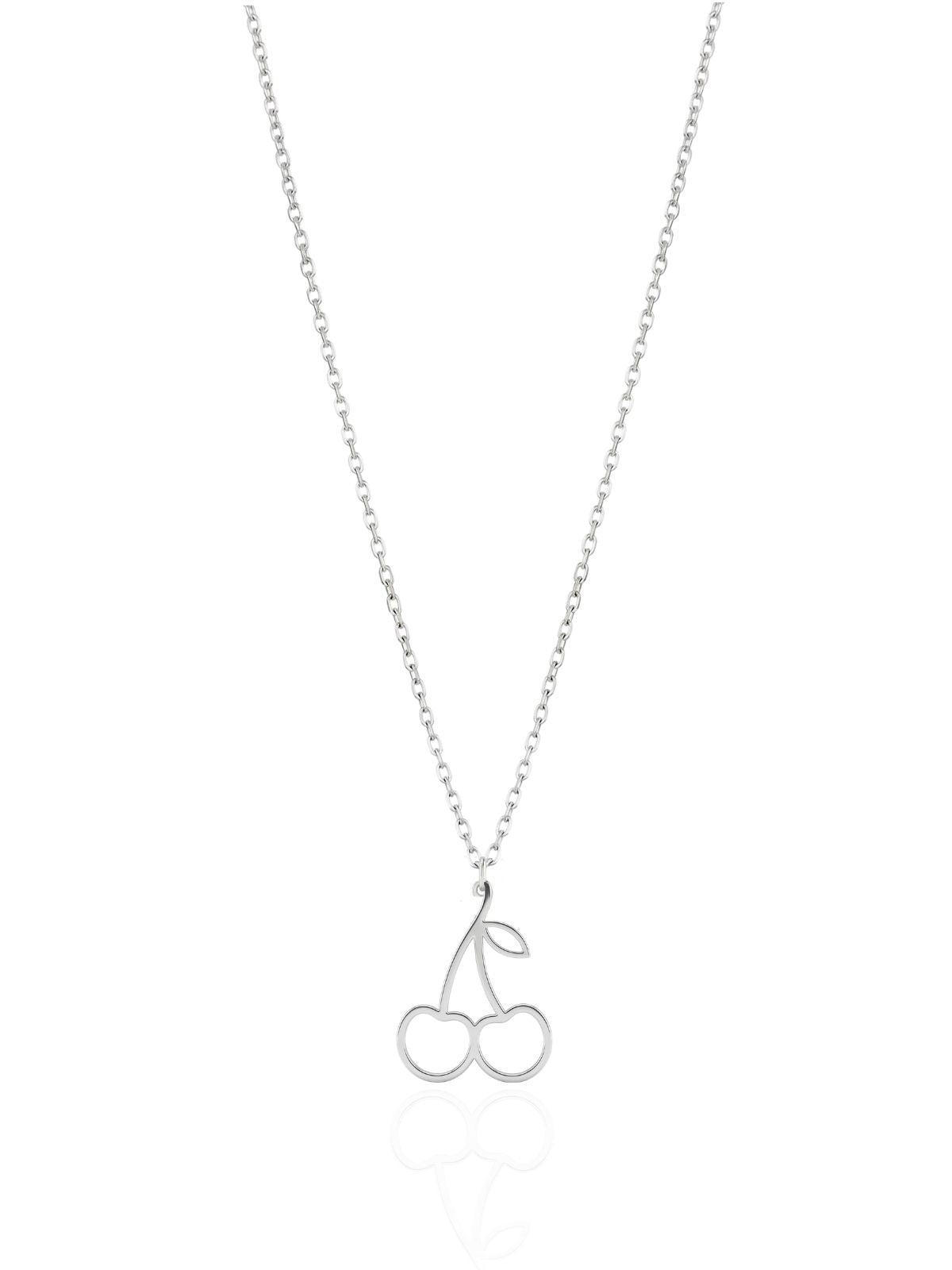 Minimalistische Kirsch-Halskette aus Silber aus 925er Sterlingsilber – Oya Silver – Ansicht 2