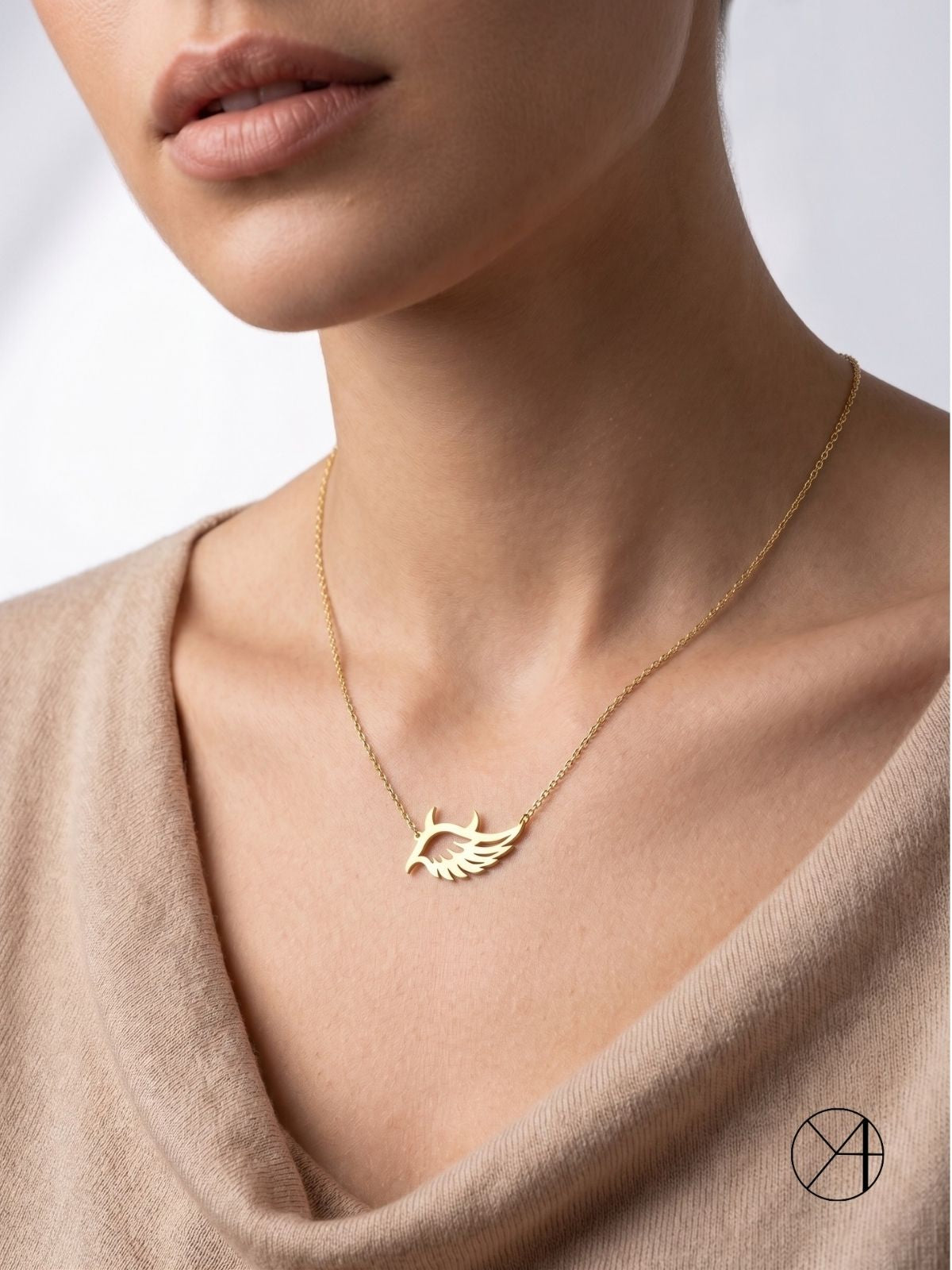 Damen-Halskette aus Silber mit Engelsflügel aus 925er Sterlingsilber – Oya Silver – Ansicht 4