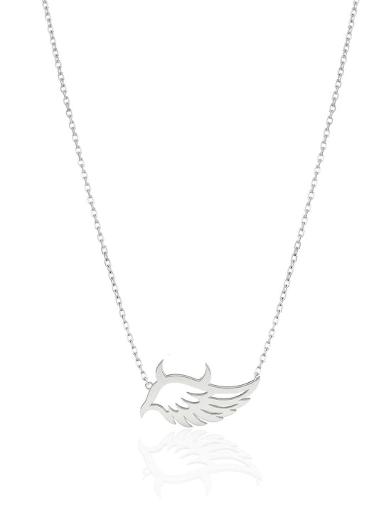 Damen-Halskette aus 925 Silber mit Engelsflügel – Ansicht 2 | Oya Silver