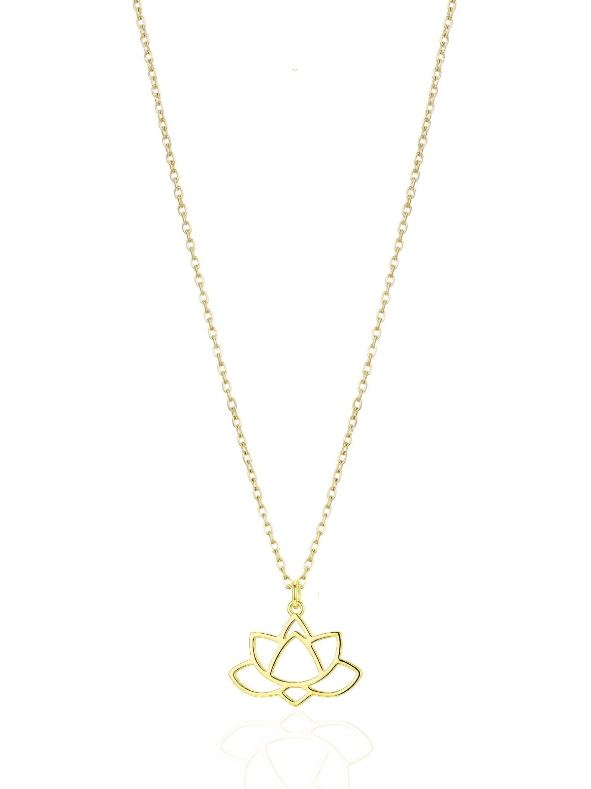 Lotusblumen-Halskette aus Silber aus 925er Sterlingsilber – Oya Silver