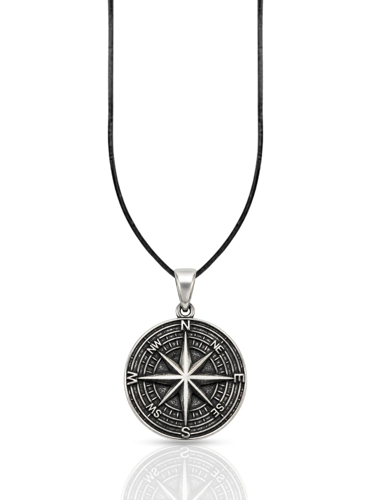 Vintage-Kompassrose-Halskette aus 925 Silber – Oya Silver