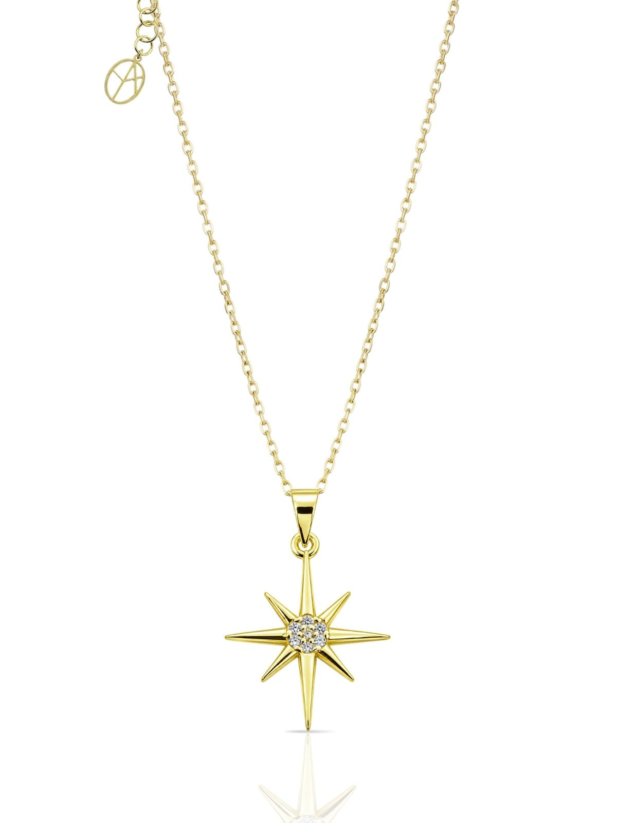 Feine Nordstern-Halskette aus 925 Silber mit Zirkonia – Oya Silver