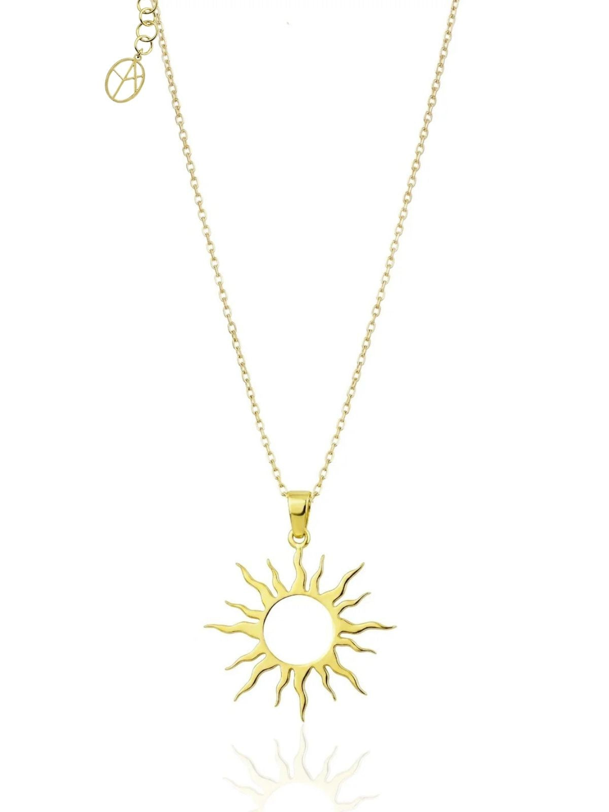 Damen-Sonnenkette aus Silber mit 24K-Vergoldung aus 925er Sterlingsilber – Oya Silver