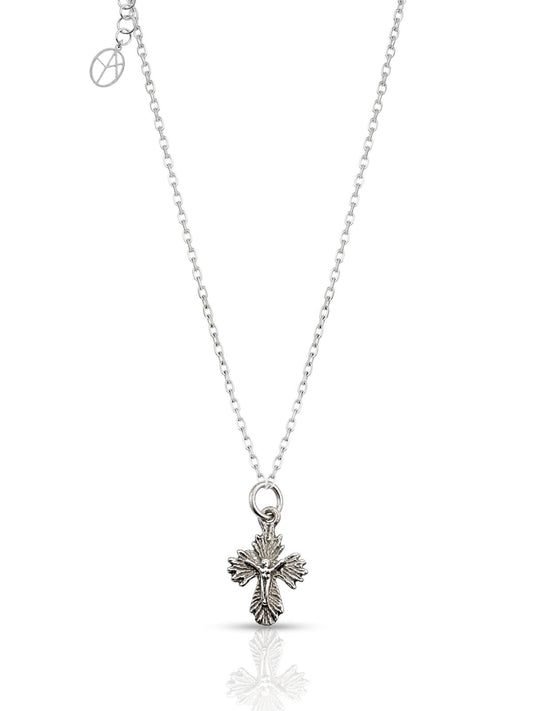 Minimalistische Kreuz-Halskette aus Silber