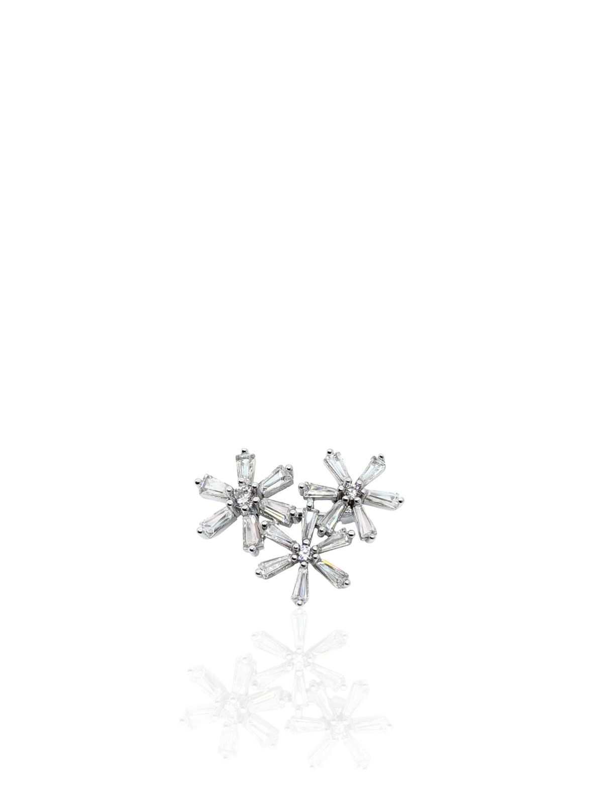 Silberbrosche mit drei Blumen und bunten Steinen 2,5 x 2 cm – Oya Silver – Ansicht 4